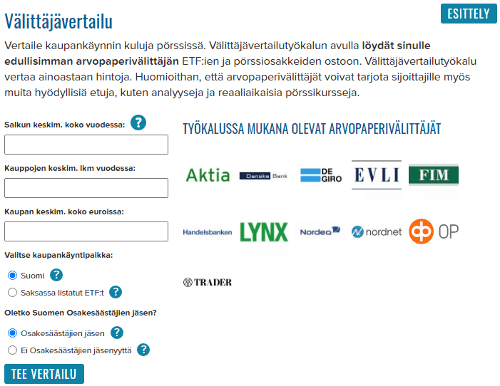 Välittäjävertailu