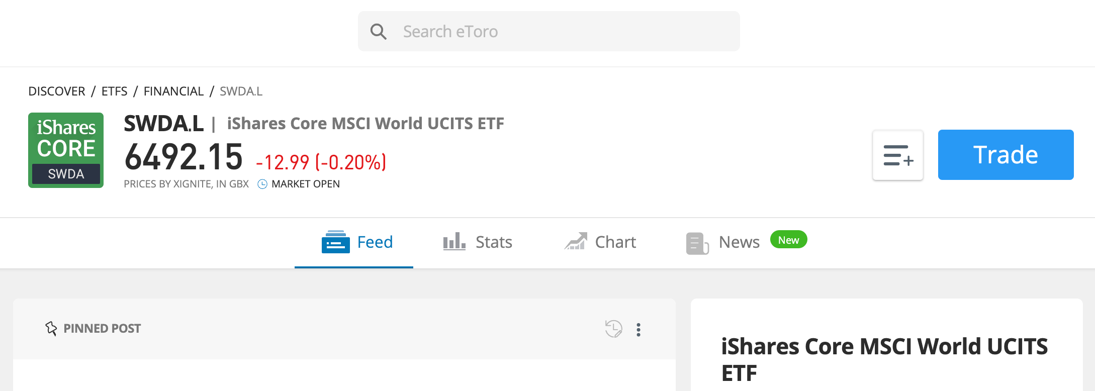 ETF-valikoima eTorossa