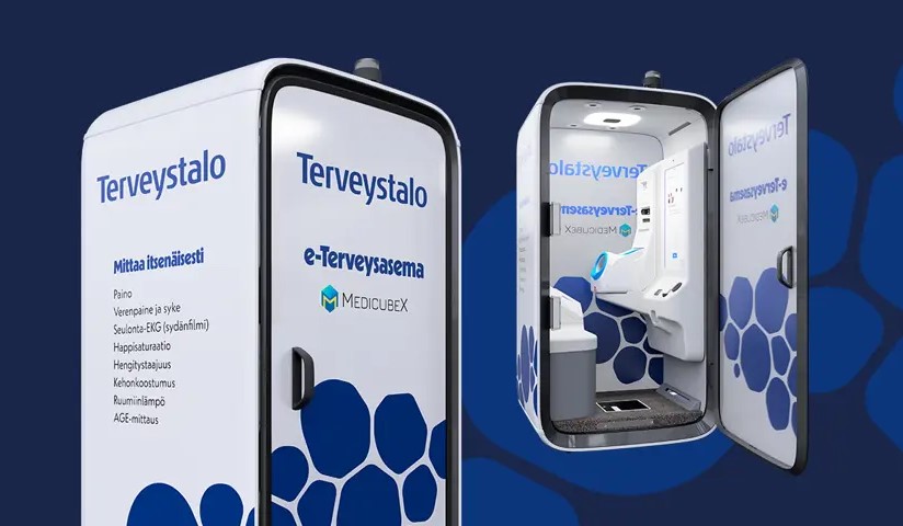 Havainnekuva Terveystalo Oyj:n operoimasta e-Terveysasemasta. 