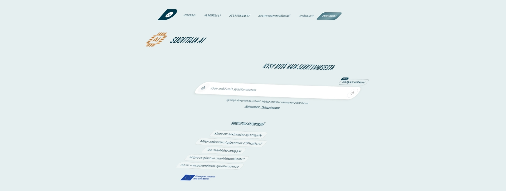 Sijoittaja AI - Sivun kuvituskuva